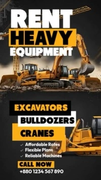 Heavy Equipment Rental Instagram Story template
