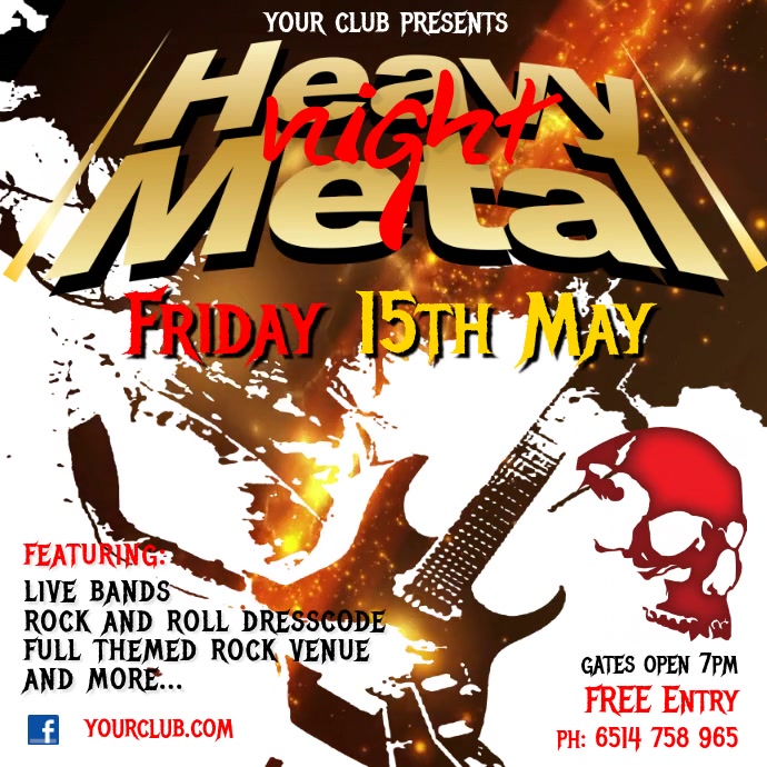Copia de Heavy Metal Concert Template | PosterMyWall Copia de Heavy Metal Concert Template | PosterMyWall