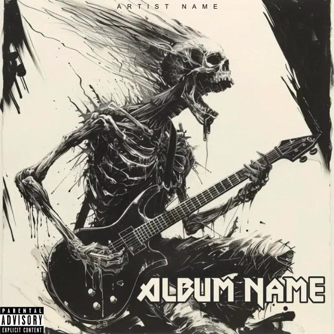 heavy metal rock Album Cover Design, designzb template