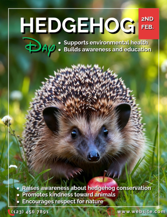 Copy of Hedgehog Day | PosterMyWall