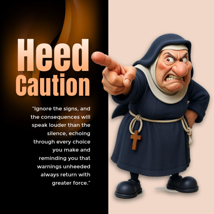 Heed caution Instagram Post template