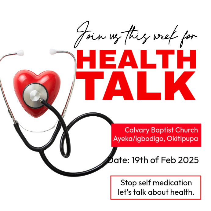 Helath Talk Event Instagram Post template