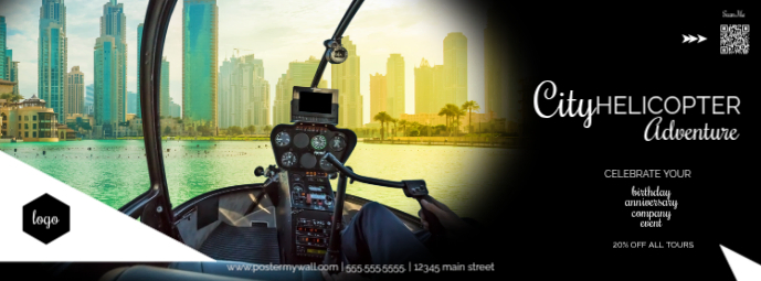Modèle Helicopter Tour Ad Banner Templates | PosterMyWall