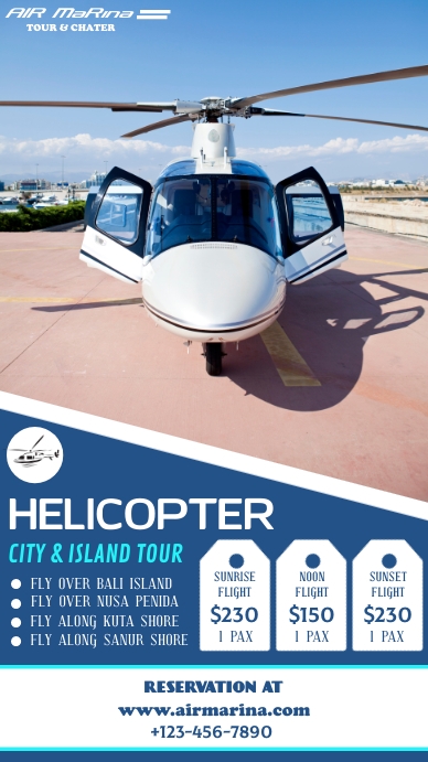 Helicopter Ride Flyer Copy of Helicopter Tour | PosterMyWall