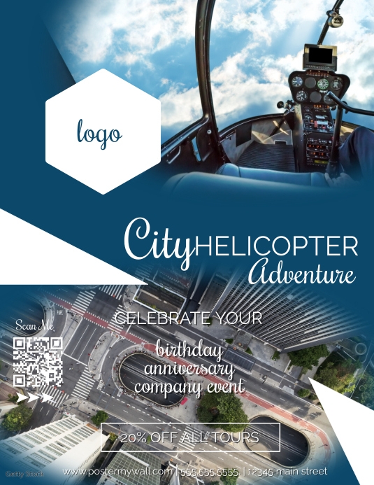 Helicopter Ride Flyer Helicopter Tour Flyer Templates | PosterMyWall