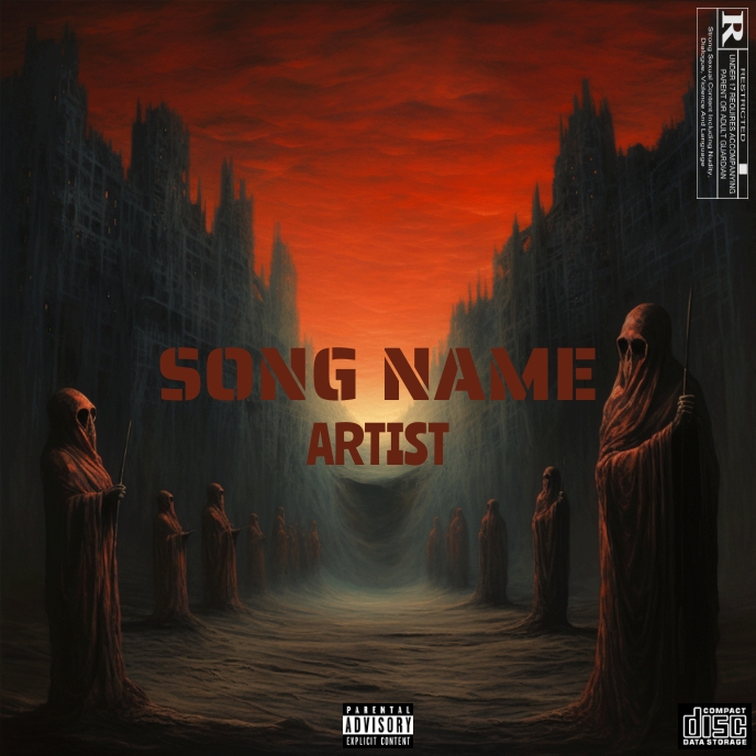 Hell Album Cover template