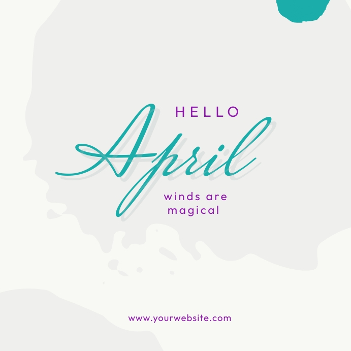 Helllo April Template Wpis na Instagrama