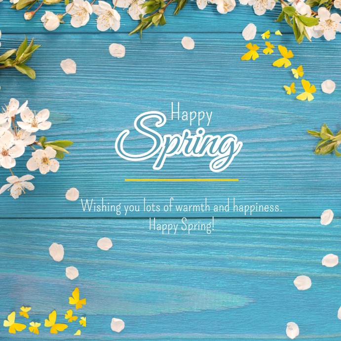 helllo spring, welcome spring, spring post Template | PosterMyWall