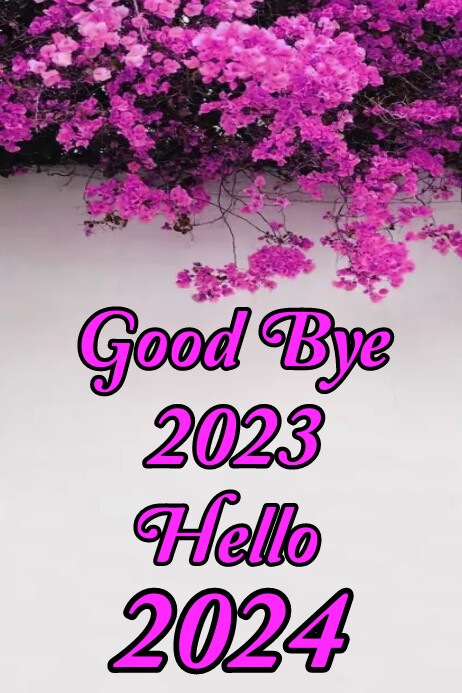 Hello 2024,bye 2023 海报 template