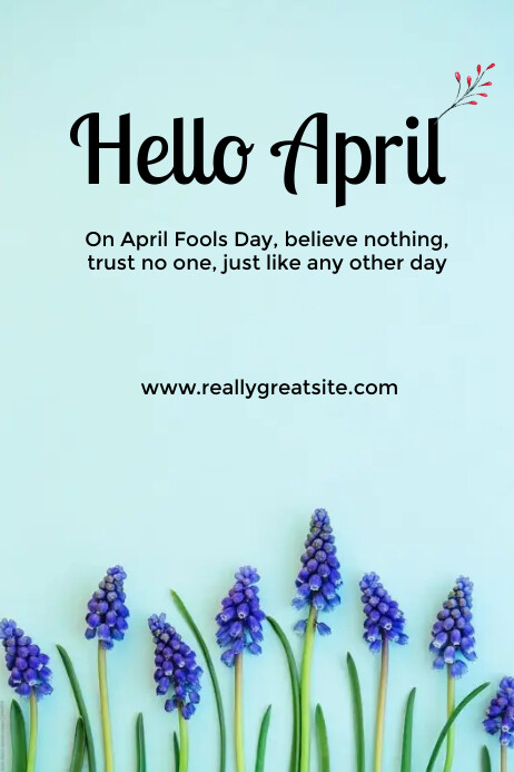 Hello April Thursday Hello April ! Template | PosterMyWall
