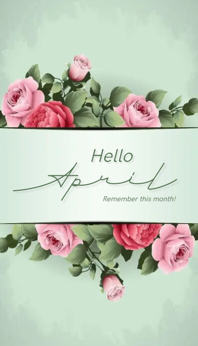 Hello April ! 名片 template