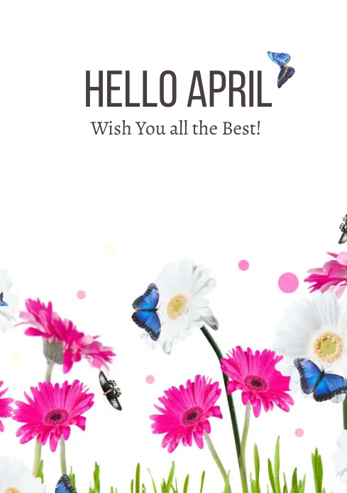 Hello April ! A4 template