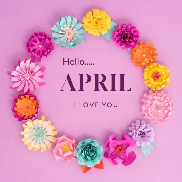 Hello April ! Instagram Plasing template