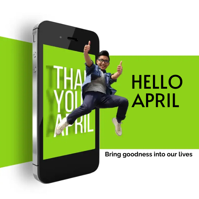 Plantilla de Hello April Design | PosterMyWall