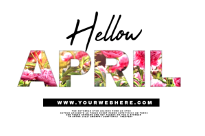 Hello April Etichetta template