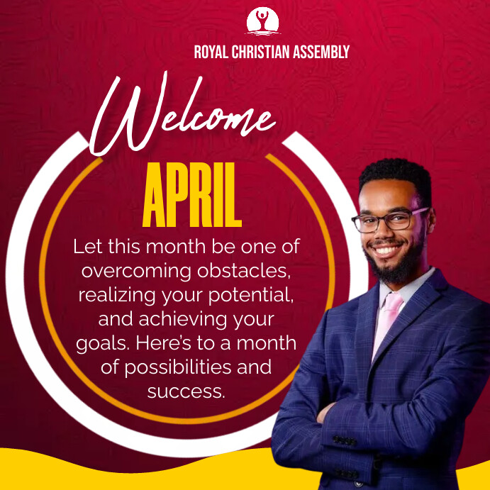 Hello April Template | PosterMyWall