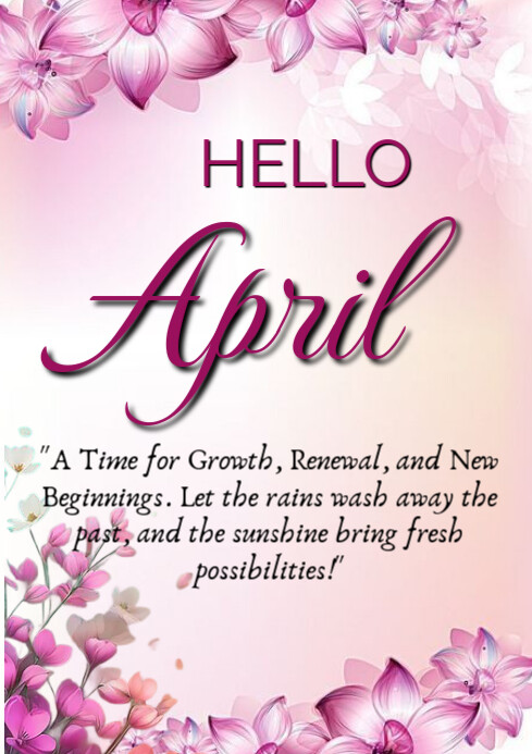 hello april A3 template