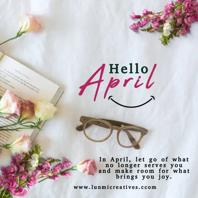 Hello April Template | PosterMyWall
