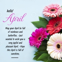 Hello april Template | PosterMyWall