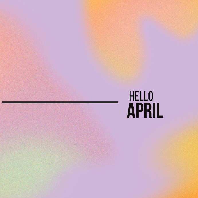 hello april Instagram Post template