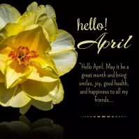 Hello April Template | PosterMyWall