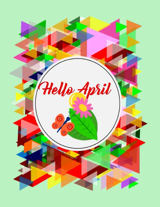 hello April Template PosterMyWall hello April Template PosterMyWall