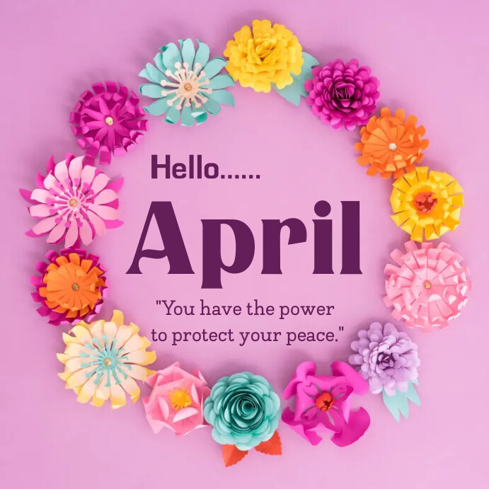 Hello April Graduation Plantilla de Hello April | PosterMyWall