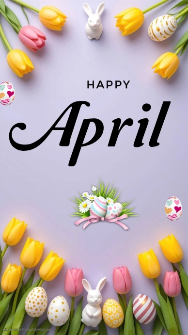 Hello April Template | PosterMyWall