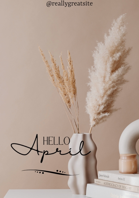April Layout Hello april Template | PosterMyWall