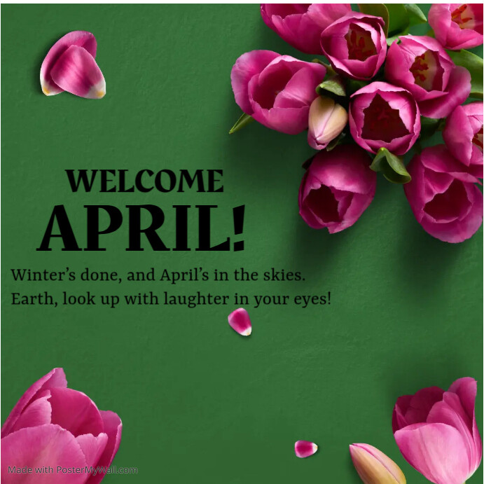 Hello april Template | PosterMyWall