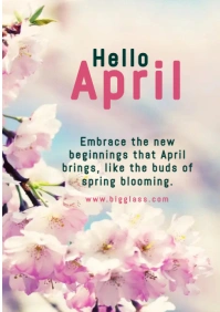 Hello April A5 template