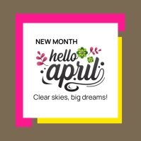 Hello April Template | PosterMyWall