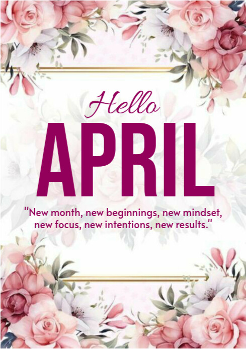 April Welcome Greeting Flyers Template | PosterMyWall