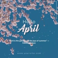 Hello april Publicación de Instagram template