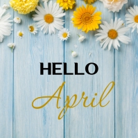 Hello April Template | PosterMyWall