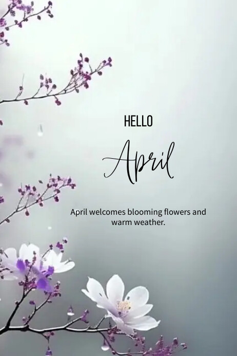 April Flyer Hello April flyer template | PosterMyWall
