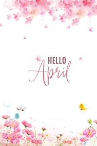 Hello April Post Story Template | PosterMyWall