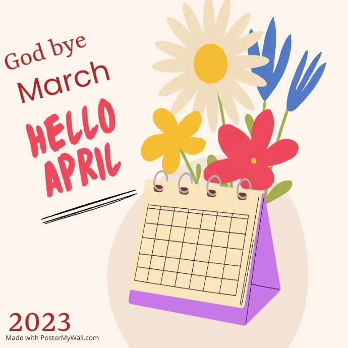 Hello April Instagram post Template PosterMyWall