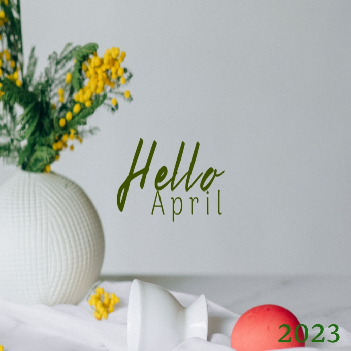 Hello April Instagram post Template PosterMyWall