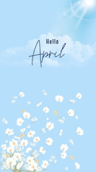 Hello April Post Template | PosterMyWall