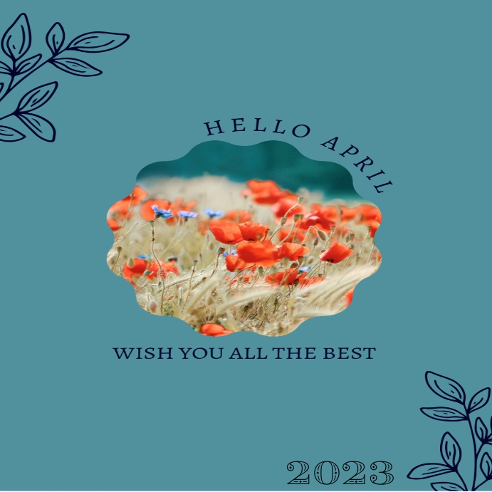 Hello April Instagram post Template PosterMyWall