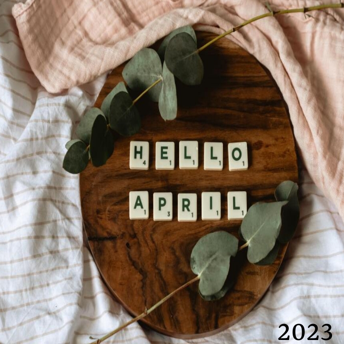 Hello April Instagram post Template PosterMyWall