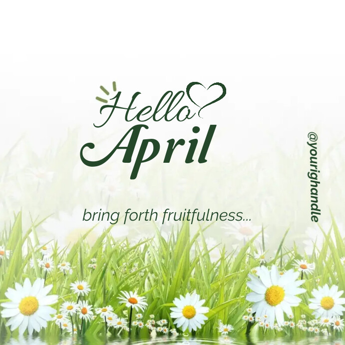 Hello April Instagram Post Template | PosterMyWall