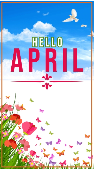 Hello April Post Template | PosterMyWall