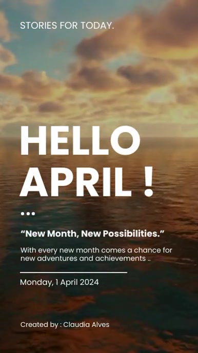 Hello April Thursday hello april template | PosterMyWall