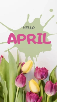 hello april template Instagram Story