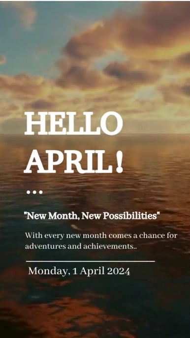 April Video Plantilla de Hello April Video Template | PosterMyWall