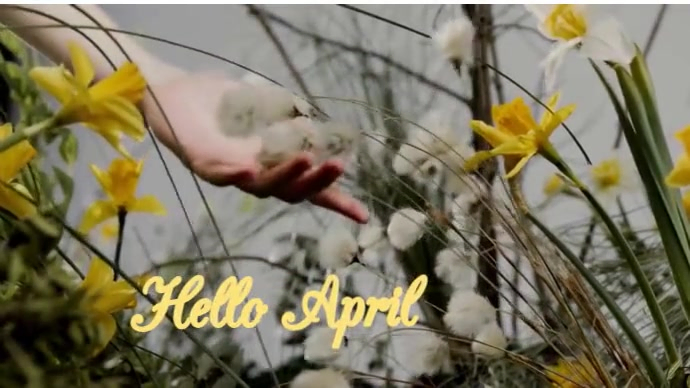 April Video Hello April Video Template | PosterMyWall