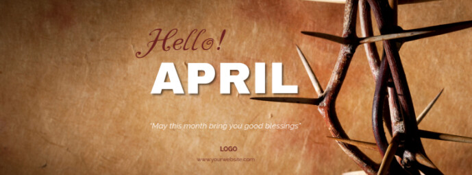 Hello April with joy Ikhava Yesithombe se-Facebook template