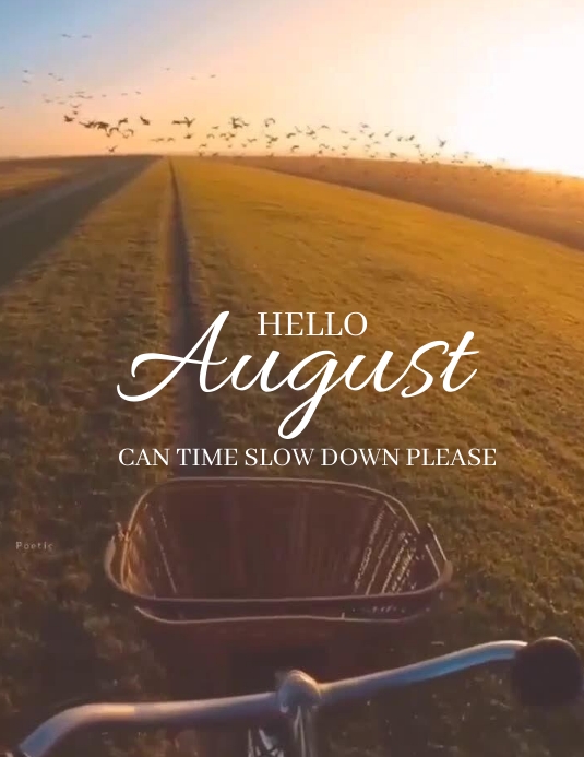 Hello August Newsletter Hello august Template | PosterMyWall